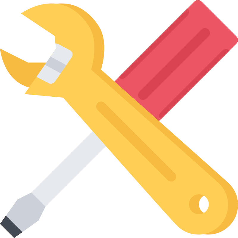 Adjustable Wrenchand Screwdriver Icon