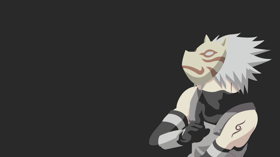 Anbu Kakashi Minimalist Vector Art wallpaper.