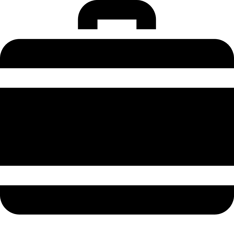 Black Striped Toolbox Icon