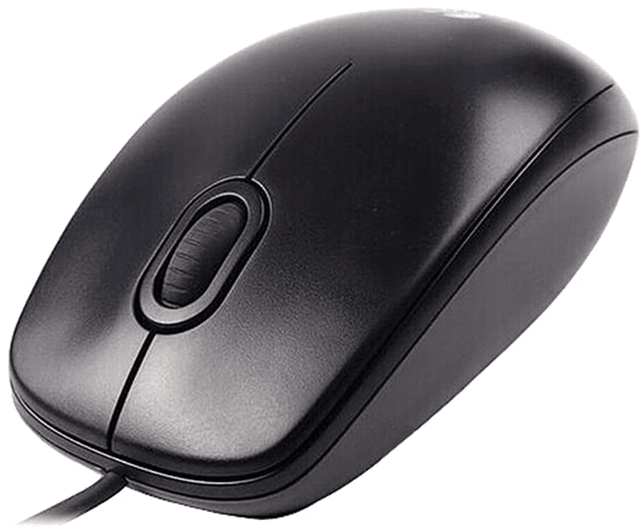 Black Wired Optical Mouse