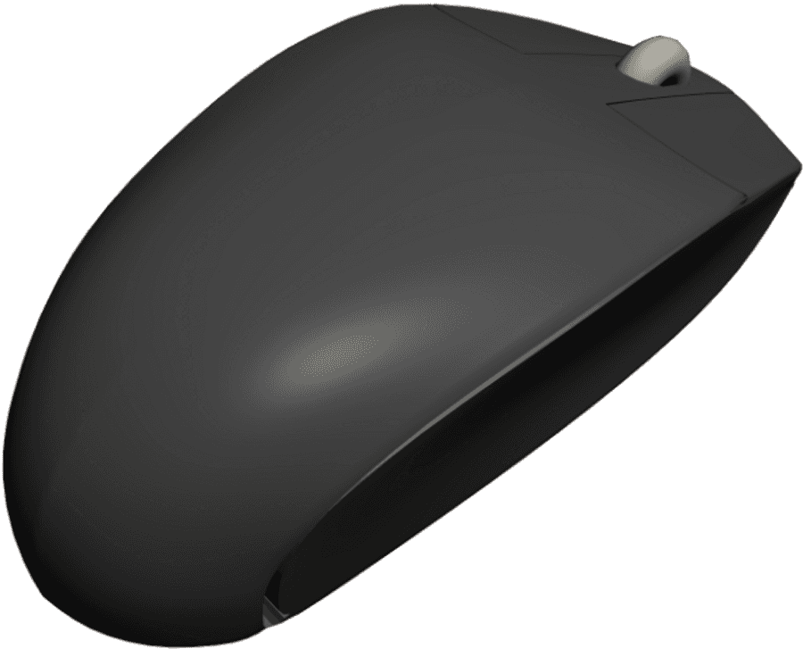 Black Wireless Computer Mouse
