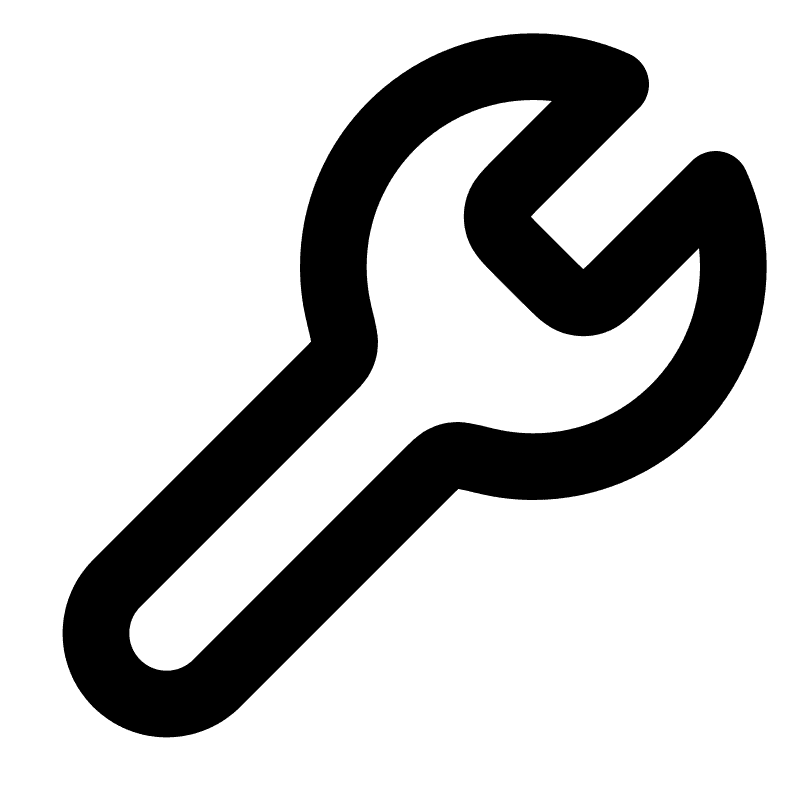 Black Wrench Icon