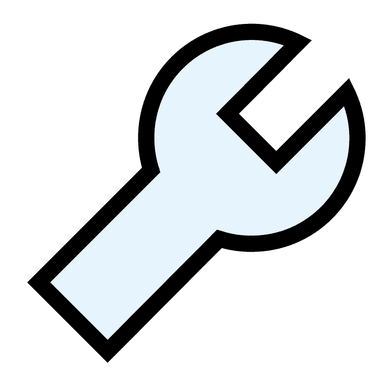 Blue Wrench Icon