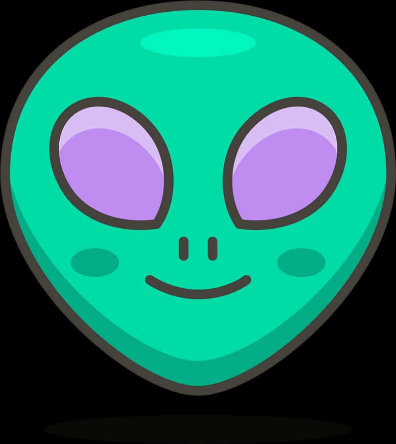 Friendly Cartoon Alien Head Wallpaper