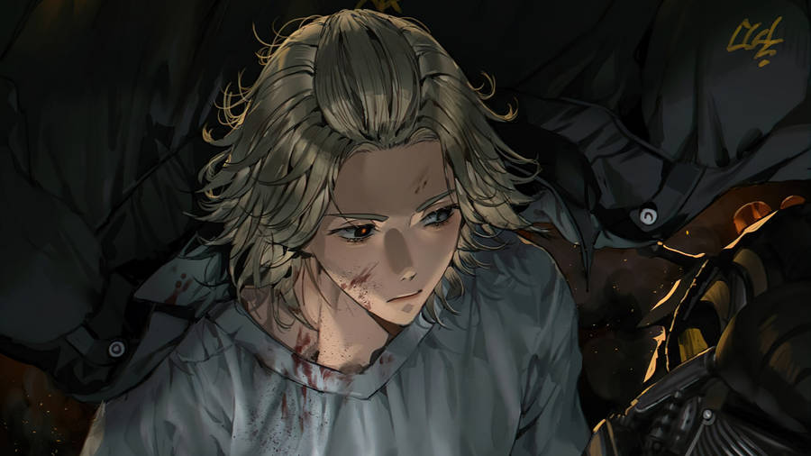 Gloomy Image Of Manjiro From Tokyo Revengers Manga