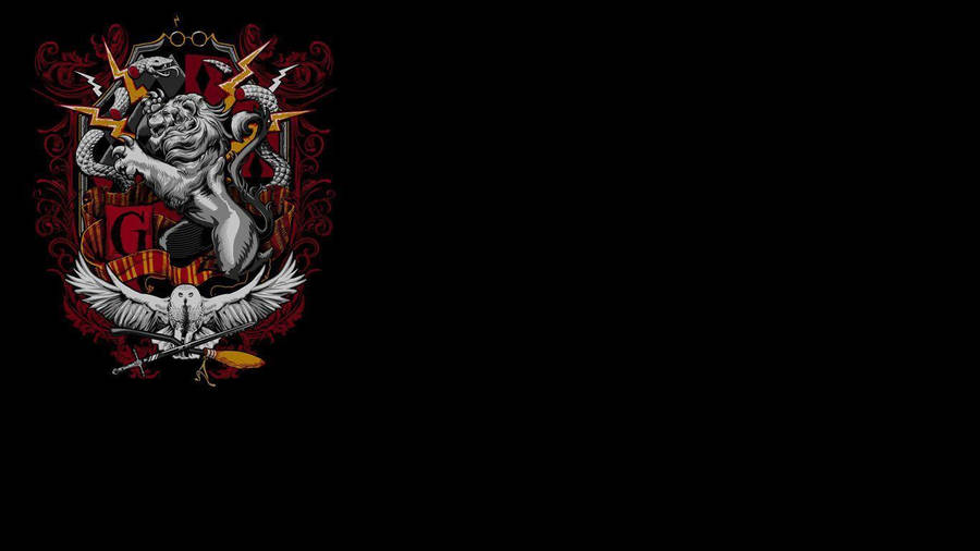 Gryffindor Crest Displaying Animal Houses