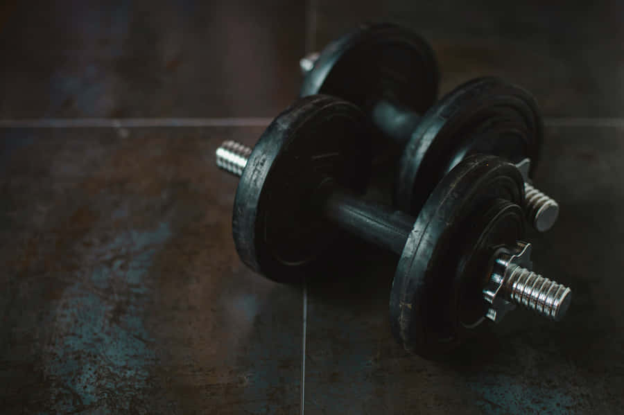 Gym Aesthetic Dumbbellson Floor