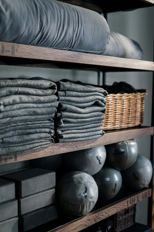 Gym Equipmentand Towels Storage