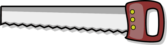 Hand Saw Cartoon Illustration