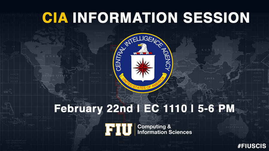 Iconic CIA Logo Against a Dark Background