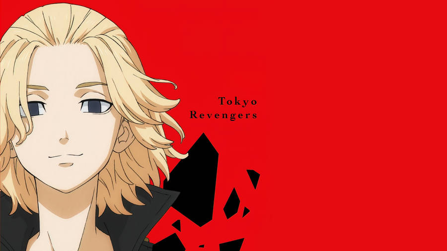 Manjiro From Tokyo Revengers Manga On Red Background