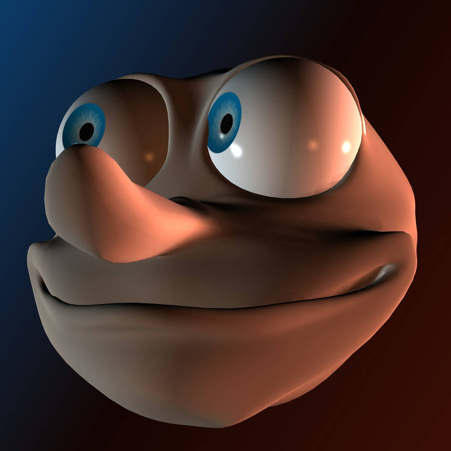 Pointed Nose Funny Face 3D Graphic wallpaper