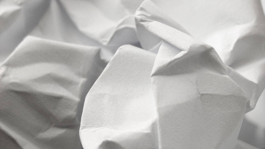 White Wrinkled Crumpled Paper