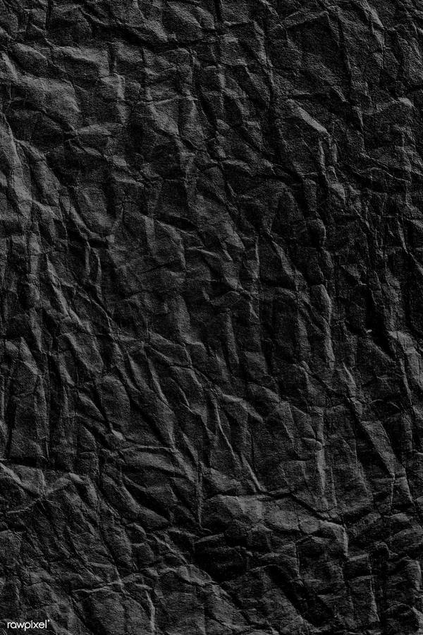  Caption: Dark Intricacy: A Crumpled Black Paper Texture 