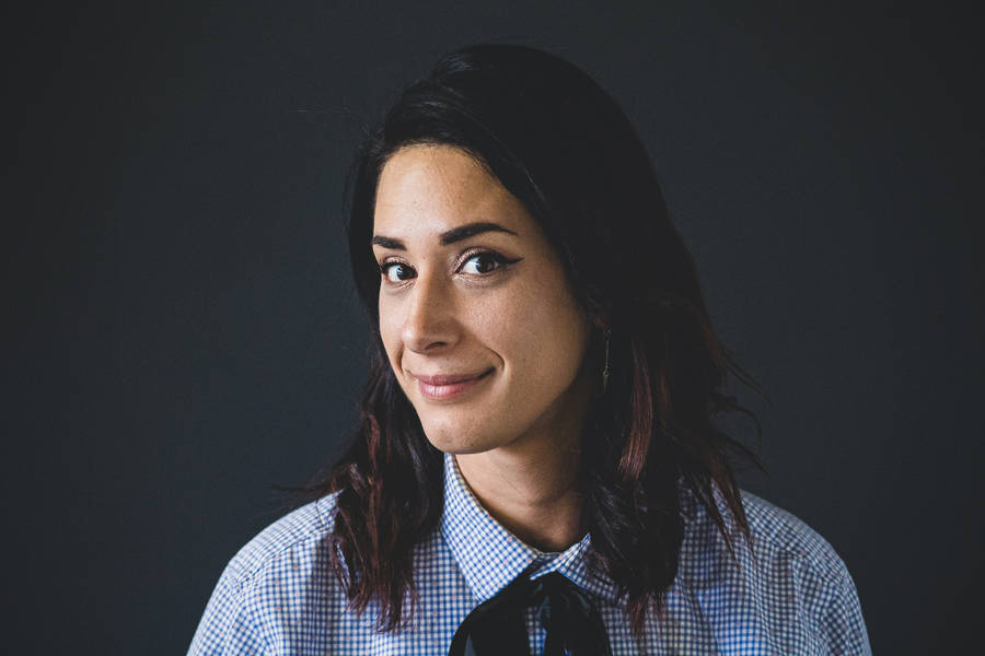 Woman In Checkered Polo Shirt wallpaper